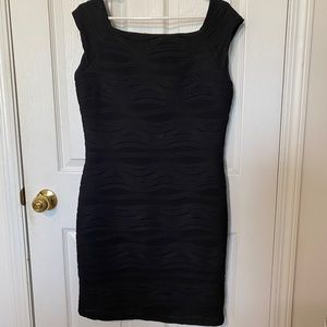 Black, slender stretch dress